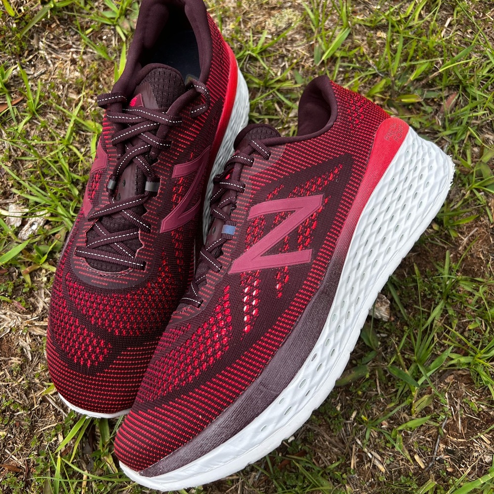 CLEAN New Balance size 12 Mens Red Fresh Foam More Running shoes
